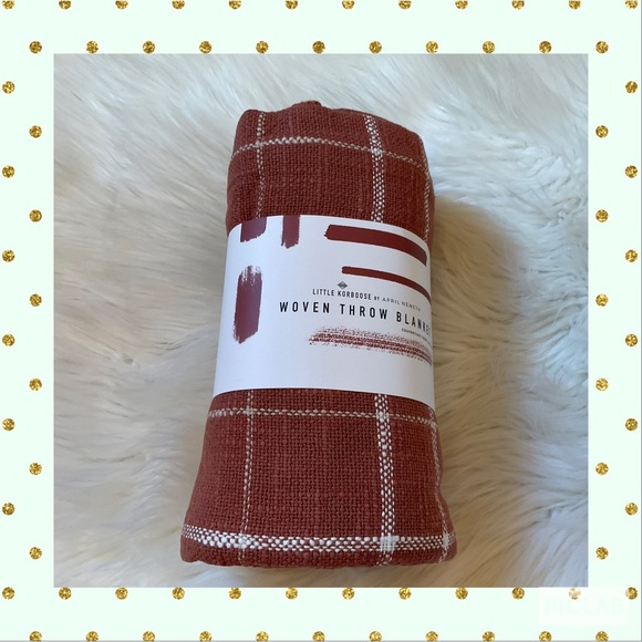 Little Korboose Other - Little Korboose Woven Throw Blanket - NWT - Rust